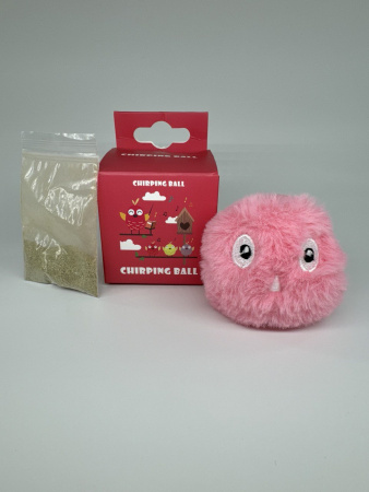 EN-SD02 Игрушка для кошек, плюшевый мячик со звуком животных. Цвет: розовый