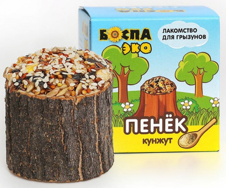 Лакомство БОСПА ЭКО для грызунов, Пенёк с кунжутом, 80г