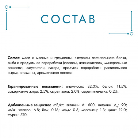 Влажный корм ГУРМЭ Перл Соус Де-люкс для взрослых кошек с лососем в соусе 75г