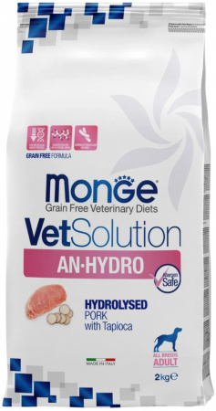 Сухой корм Monge VetSolution Dog An-Hydro для взрослых собак, при пищевой непереносимости, 2 кг