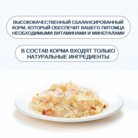 Влажный корм Wanpy Cat для взрослых кошек, курица с креветками, 95г