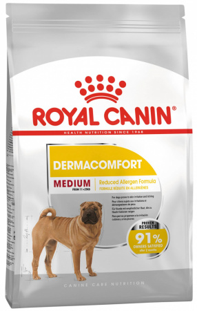 Сухой корм ROYAL CANIN Medium Dermacomfort для взрослых собак средних размеров при раздражениях и зуде кожи, 10кг