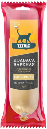 Лакомство TiTBiT для кошек, колбаса вареная Сливочная, 100г