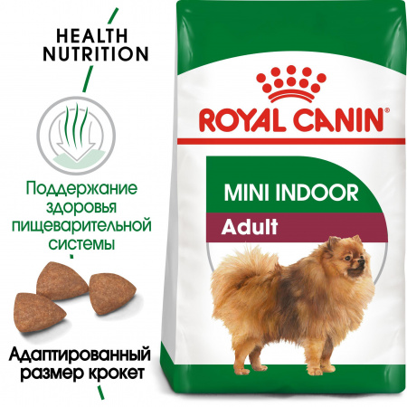 Сухой корм ROYAL CANIN Mini Indoor Adult, для взрослых собак мелких размеров, живущих в помещении, 500г