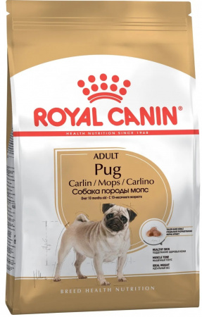 Сухой корм ROYAL CANIN Pug Adult, для взрослых собак породы Мопс от 10 месяцев, 500г