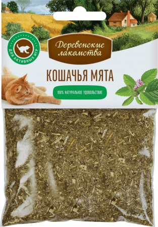 Лакомство «Деревенские лакомства» для кошек, Кошачья мята, 15г
