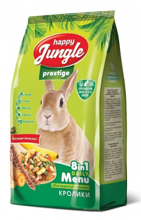 Корм сухой Happy Jungle Престиж для кроликов 500г