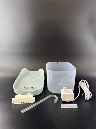 HP-XR005-1 Автоматическая поилка-фонтан, для домашних животных, «Родник», ТМ Чистый котик, 1 л, цвет: серый