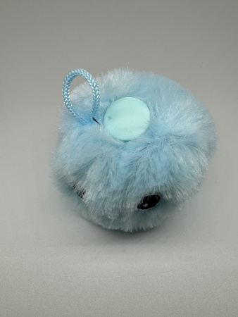 EN-SD03 Игрушка для кошек, плюшевый мячик со звуком животных и светодиодной подсветкой. Цвет: голубо