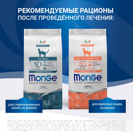 Сухой корм Monge VetSolution Cat Dermatosis для кошек, при заболеваниях кожи, 400г