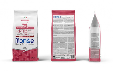 Сухой корм Monge Cat Speciality Line Monoprotein для котят и беременных кошек, из говядины, 1,5 кг