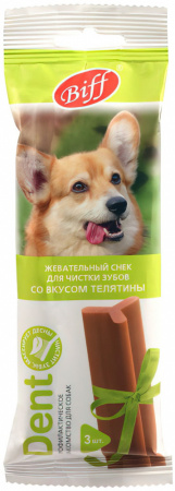 Лакомство TiTBiT снек DENT для собак средних пород, со вкусом телятины, 77г