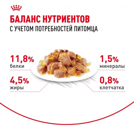 Влажный корм ROYAL CANIN Instinctive для взрослых кошек, кусочки в желе, 85г