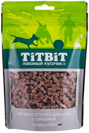 Лакомство TiTBiT для собак всех пород, Косточки мясные с говядиной, 145г