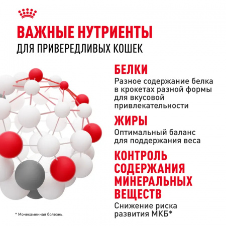 Сухой корм ROYAL CANIN Savour Exigent, для привередливых взрослых кошек от 1 года, 2кг
