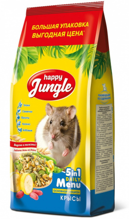 Сухой корм Happy Jungle для декоративных крыс 900г