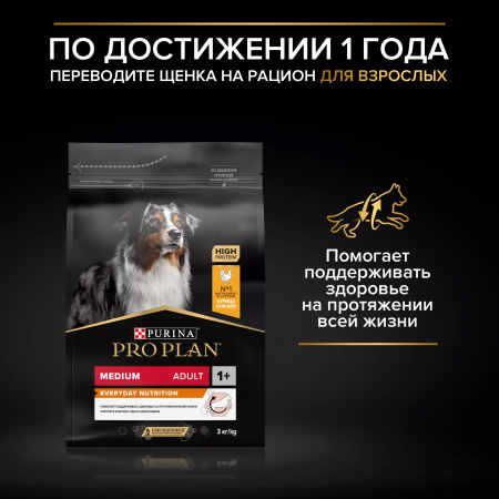 Сухой корм Purina PRO PLAN Healthy Start для щенков средних пород, c курицей, 12 кг
