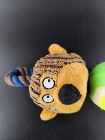 Верёвочная игрушка с мячом для собак Чистый Котик 25 см, зеленый