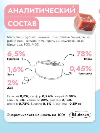 Влажный корм Best Dinner Vet Profi Gastrointestinal Low Fat для собак при нарушениях пищеварения, с птицей, 100г