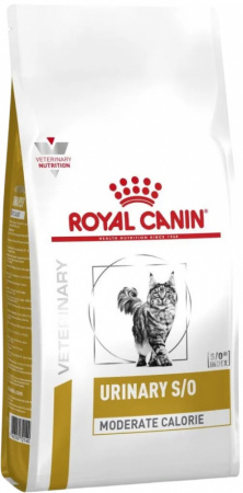 Сухой корм ROYAL CANIN Urinary S/O Moderate Calorie для взрослых кошек, склонных к набору лишнего веса, при мочекаменной болезни, 7 кг