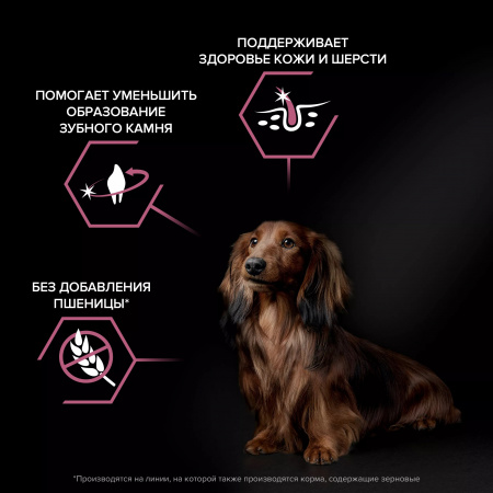 Сухой корм Purina PRO PLAN Sensitive Skin для взрослых собак мелких и карликовых пород, с чувствительной кожей, с лососем, 3 кг