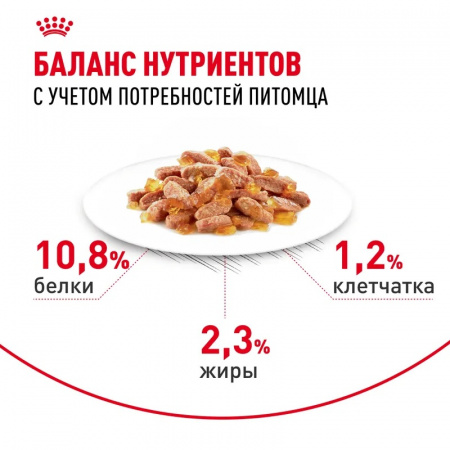 Влажный корм ROYAL CANIN Light weight care для взрослых кошек, профилактика избыточного веса, мелкие кусочки в желе, 85г
