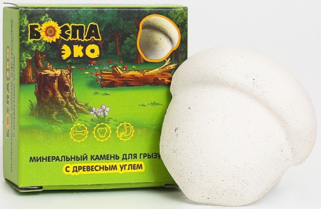 Минеральный камень БОСПА ЭКО для грызунов, с древесным углём, 40г