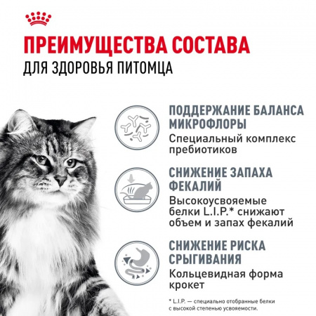 Сухой корм ROYAL CANIN Digestive care для взрослых кошек с чувствительной пищеварительной системой старше 1 года, 2кг