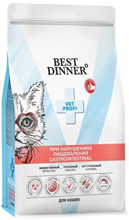 Сухой корм Best Dinner Vet Profi Gastrointestinal для взрослых кошек, при нарушениях пищеварения, с курицей, 400г