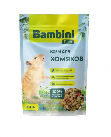 Корм Bambini Pets для хомяков, 400г
