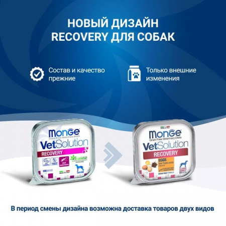 Влажный корм Monge Dog VetSolution Recovery для взрослых собак при восстановлении питания в период выздоровления, 150г