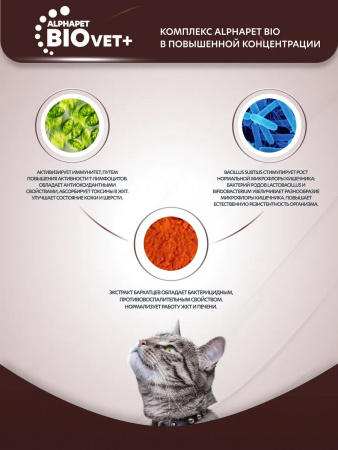 Сухой корм AlphaPet VetDiet Urinary для взрослых кошек и котов, при заболеваниях нижних отделов мочевыводящих путей, с индейкой, 400г