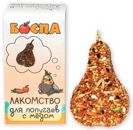 Лакомство БОСПА для попугаев, Груша с мёдом, 100 г