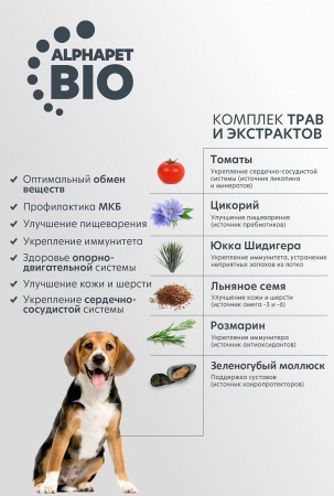 Сухой корм AlphaPet WOW Superpremium для взрослых собак крупных пород, с говядиной и сердцем, 3 кг