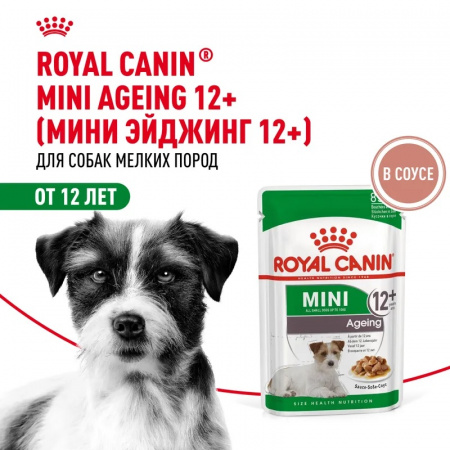 Влажный корм ROYAL CANIN Mini Ageing 12+ для пожилых собак мелких пород кусочки в соусе 85г