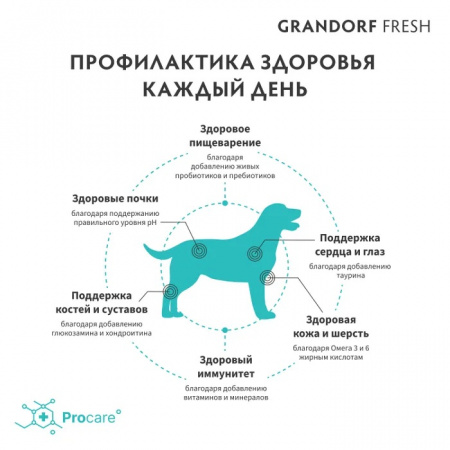Сухой корм GRANDORF Fresh DOG, беззерновой, для взрослых собак средних и крупных пород, с чувствительным пищеварением или склонных к аллергии, ягненок и батат, 1 кг