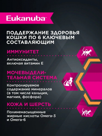 Влажный корм EUKANUBA Top Condition для взрослых кошек, для поддержания оптимальной формы, с лососем в соусе, 85г