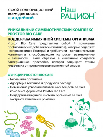 Сухой корм Наш Рацион для кошек, индейка 10кг