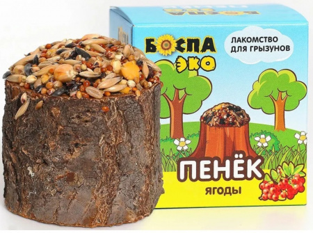 Лакомство БОСПА ЭКО для грызунов, Пенёк с ягодами, 80г