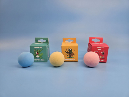 EN-SD01 Игрушка для кошек, мячик со звуком животных. Цвет: розовый