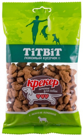 Лакомство TiTBiT для собак маленьких и миниатюрных пород, Крекер с мясом ягненка, 100г