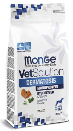 Сухой корм Monge VetSolution Dog Dermatosis для взрослых собак при заболеваниях кожи 2 кг