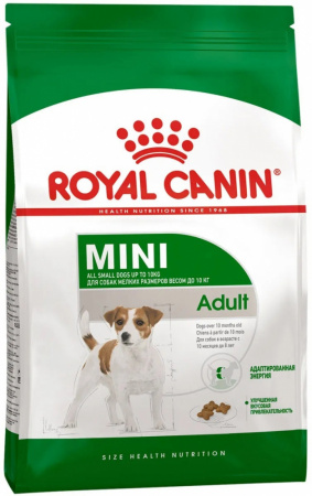 Сухой корм ROYAL CANIN Mini Adult, для взрослых собак мелких размеров от 10 месяцев, 800г.