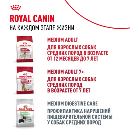 Влажный корм ROYAL CANIN Medium Puppy для щенков средних пород до 12 месяцев, кусочки в соусе, 100г