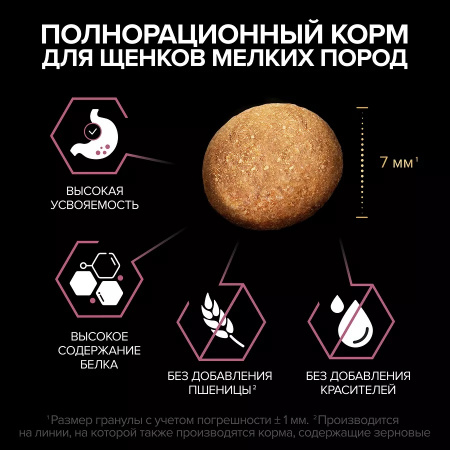 Сухой корм Purina PRO PLAN Sensitive Skin для щенков мелких и карликовых пород, с чувствительной кожей, с лососем, 3 кг