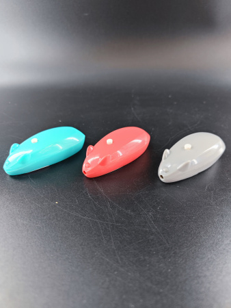 JG-003 Лазерная указка игрушка-дразнилка для кошек «Шустрая мышь», ТМ Чистый котик, цвет: серый