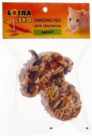 Лакомство БОСПА ЭКО для грызунов, Грибок овощи, 40г