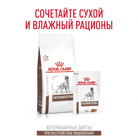 Влажный корм ROYAL CANIN Gastrointestinal для взрослых собак, при расстройствах пищеварения, паштет, 85г