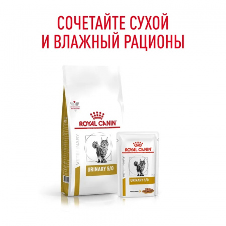 Влажный корм ROYAL CANIN Urinary S/O для взрослых кошек при мочекаменной болезни, соус, 85г