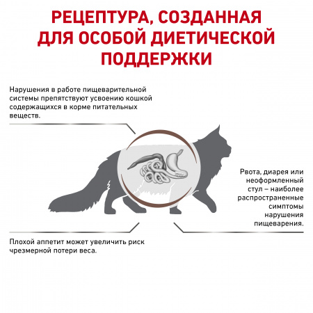 Сухой корм ROYAL CANIN Gastrointestinal, для взрослых кошек при острых расстройствах пищеварения, 2кг